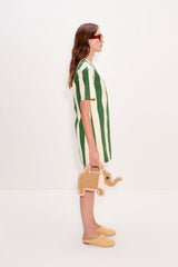 Sahara Short Sleeve Mini Dress - Gummy Green/Ecru