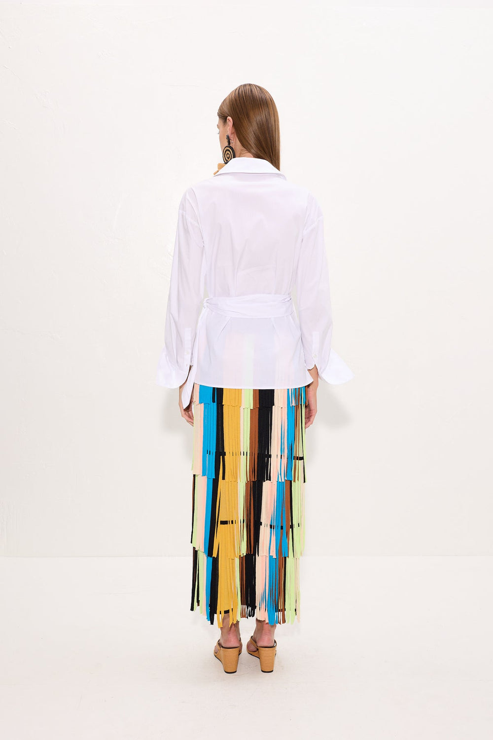 Anya Poplin Wrap Top - Macadamia