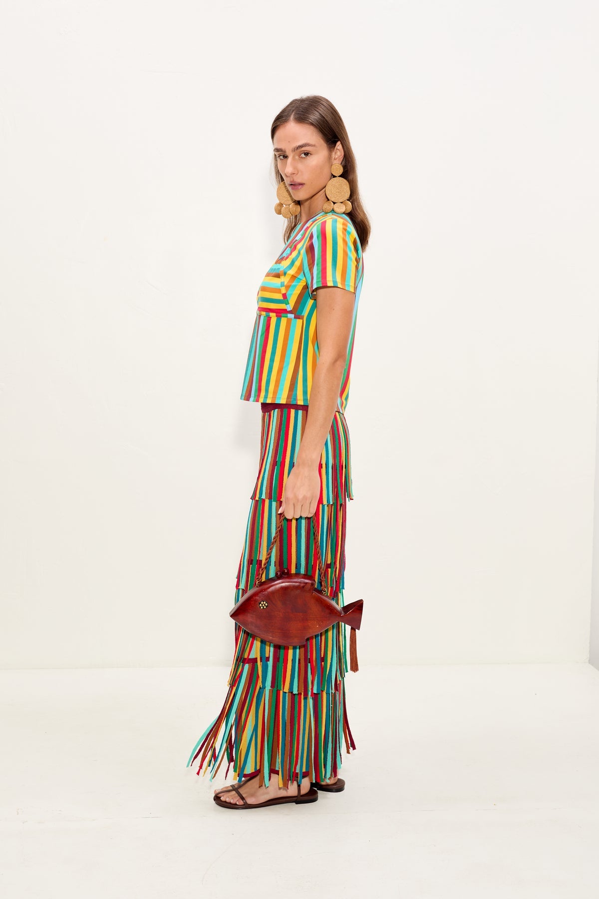 Kini Striped Tee - Vibrant Multi Stripe