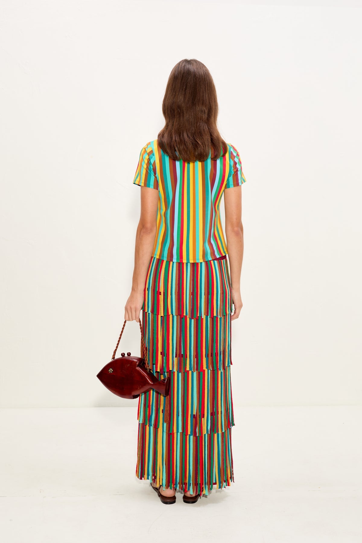 Kini Striped Tee - Vibrant Multi Stripe