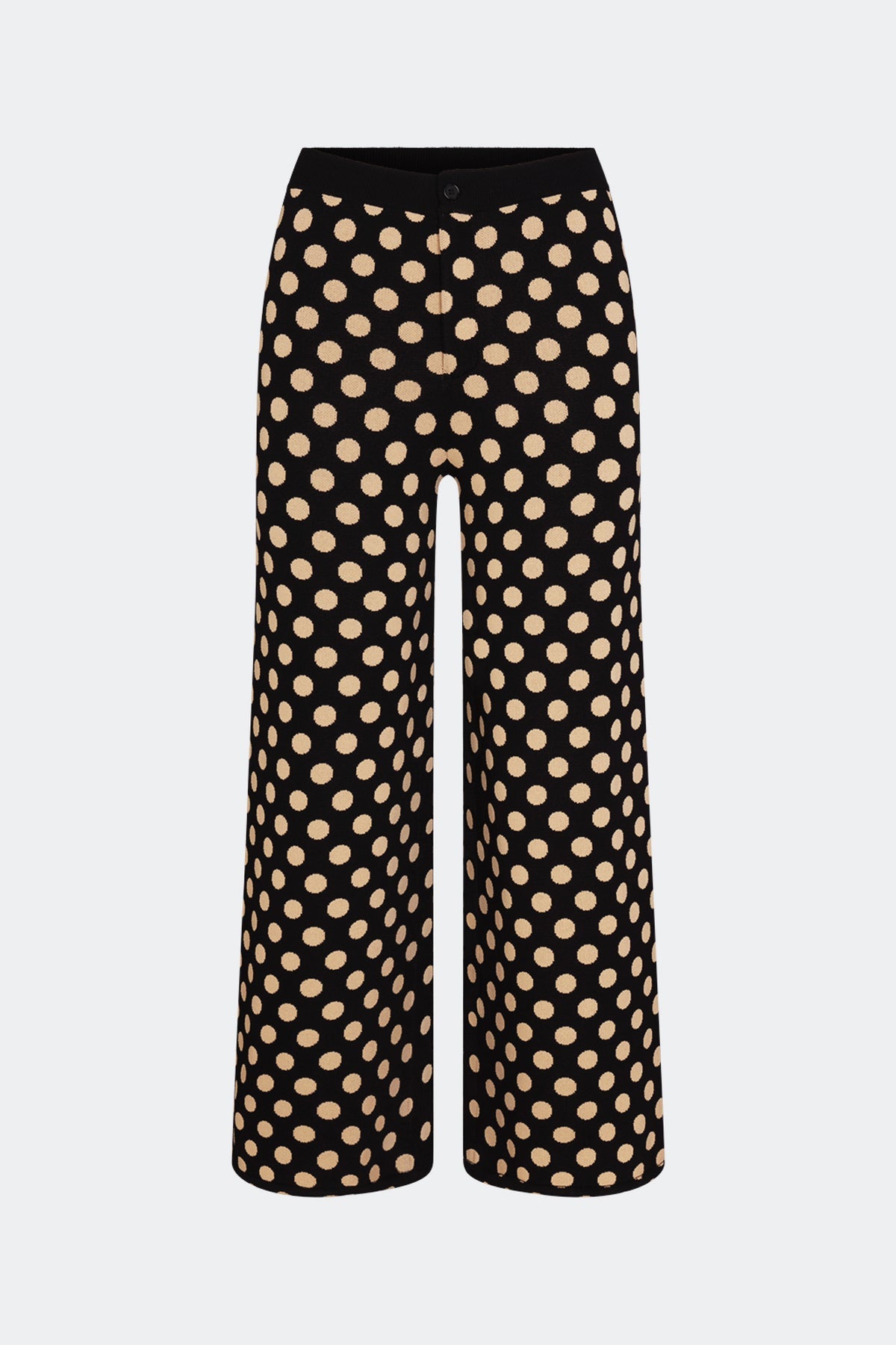 Jabber Knit Pant - Black/Tan Polka Dot