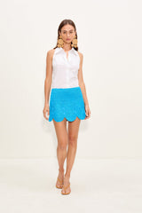 Beep Beep Mini Skirt - Adriatic Blue