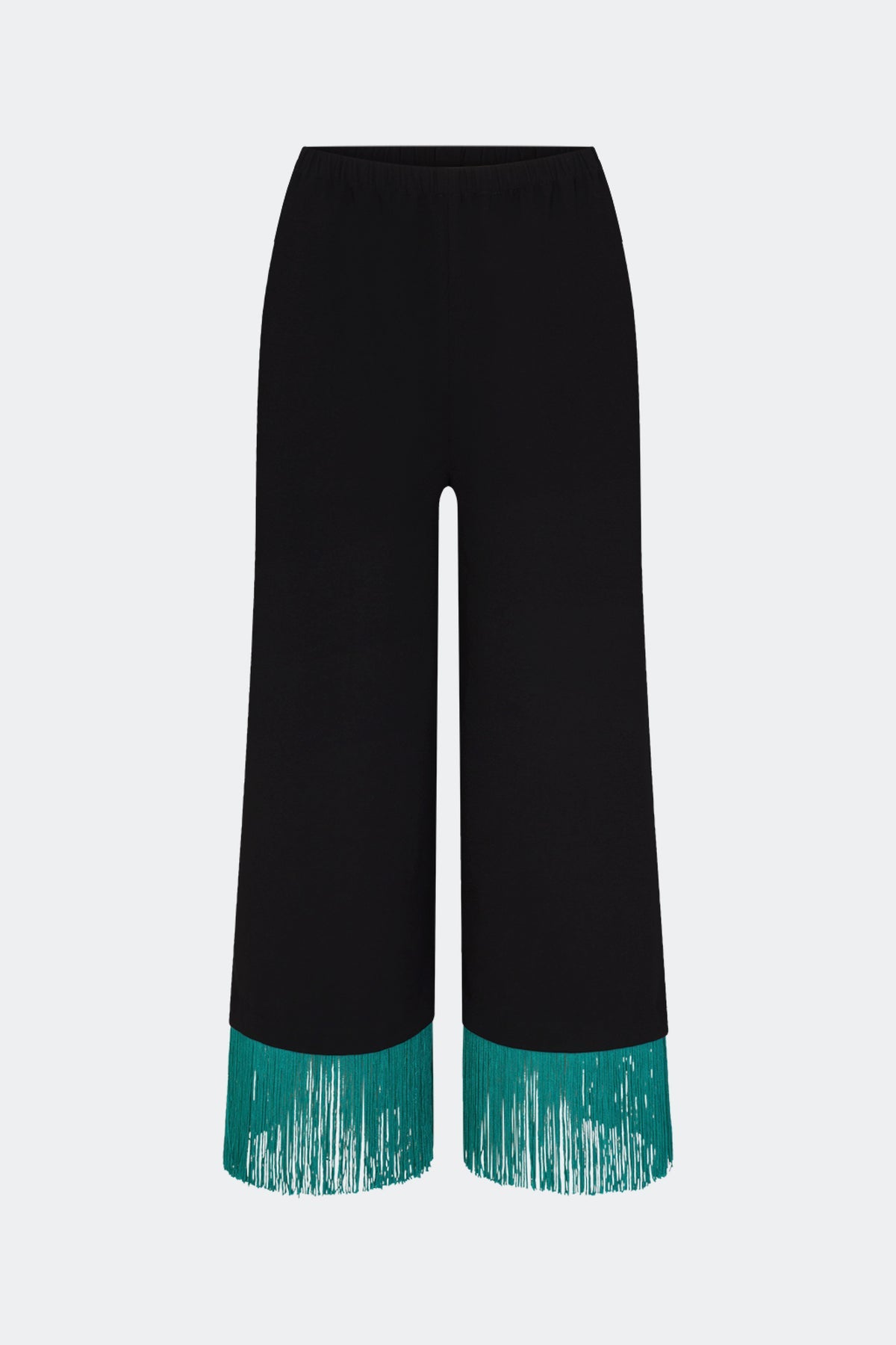 Nella Fringe Pant - Black/Teal