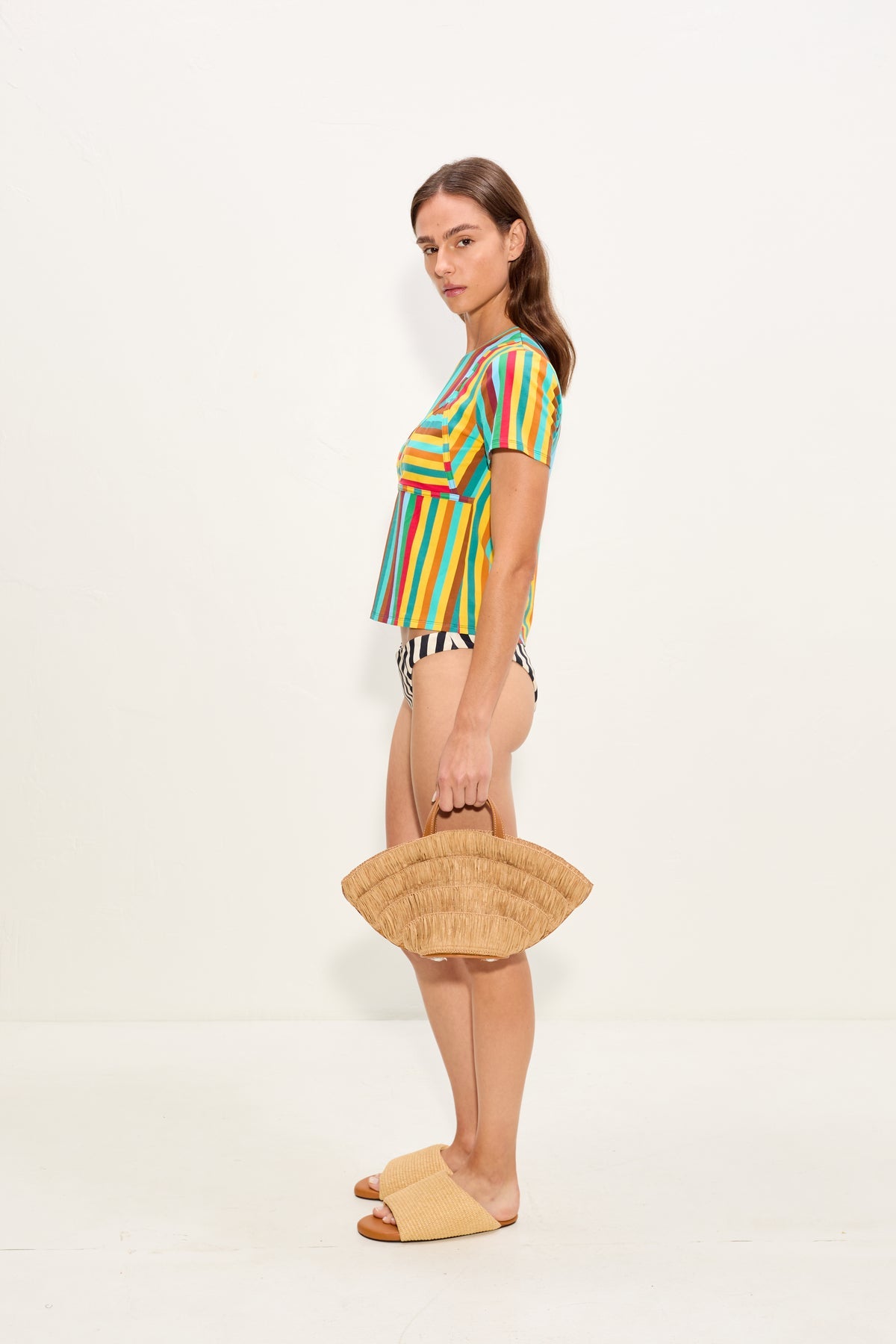 Kini Striped Tee - Vibrant Multi Stripe