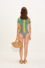 Bwai Bikini Bottom - Black/White Stripe