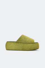 Suede Cloudy Platform - Moss Green