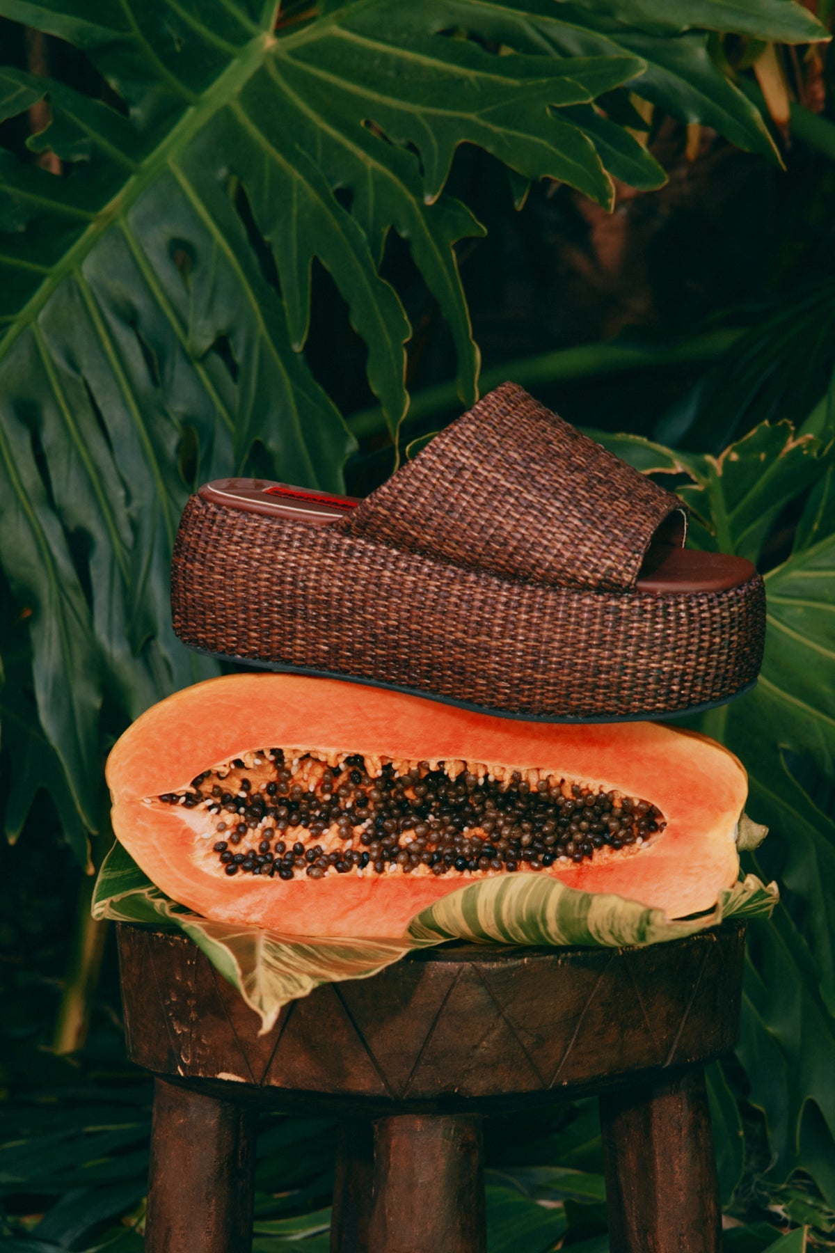 Raffia Cloudy Platform - CHOCOLATE