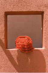 Beaded Drop Clutch - Orange