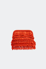 Beaded Drop Clutch - Orange