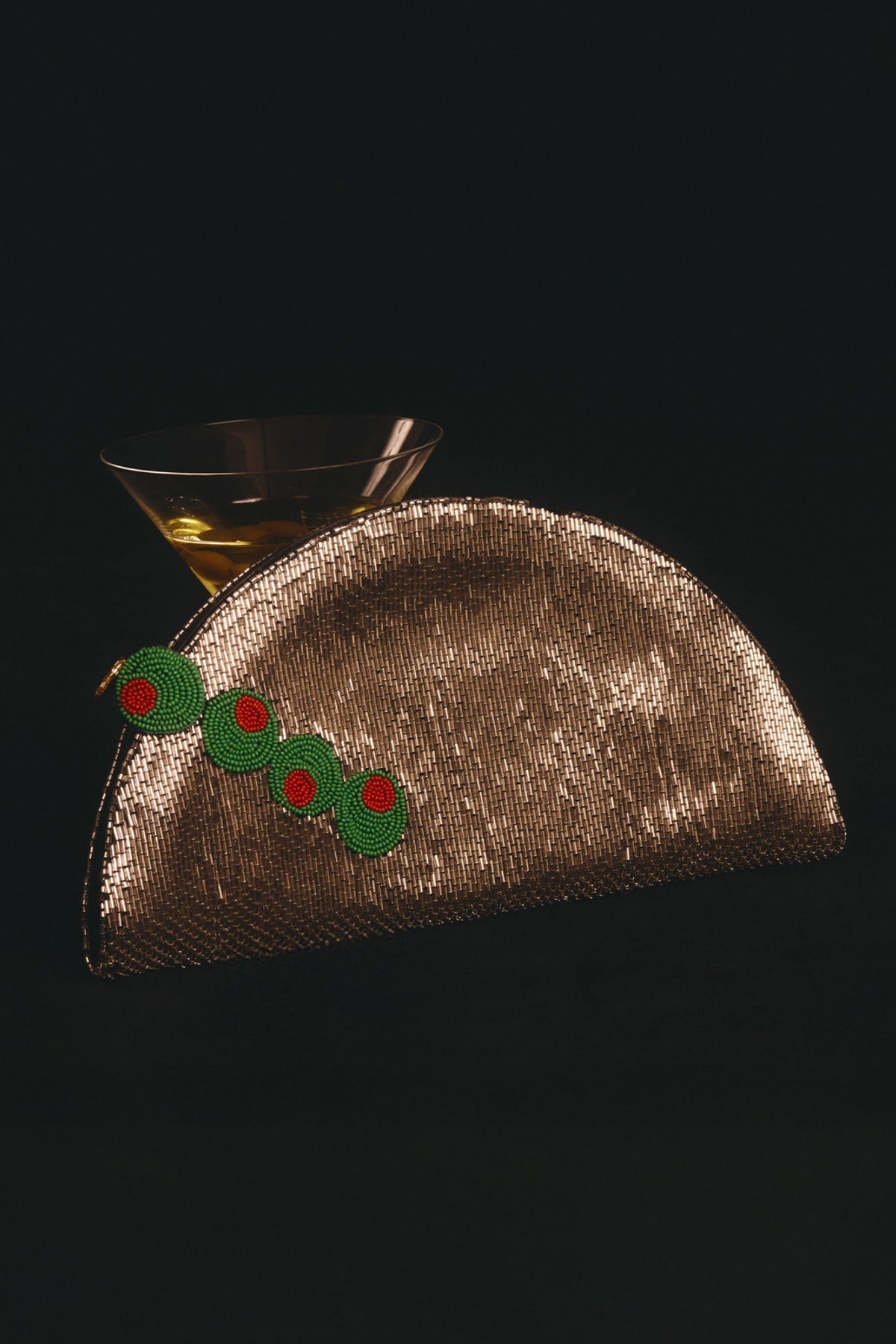 Beaded Lune Clutch - DIRTY MARTINI