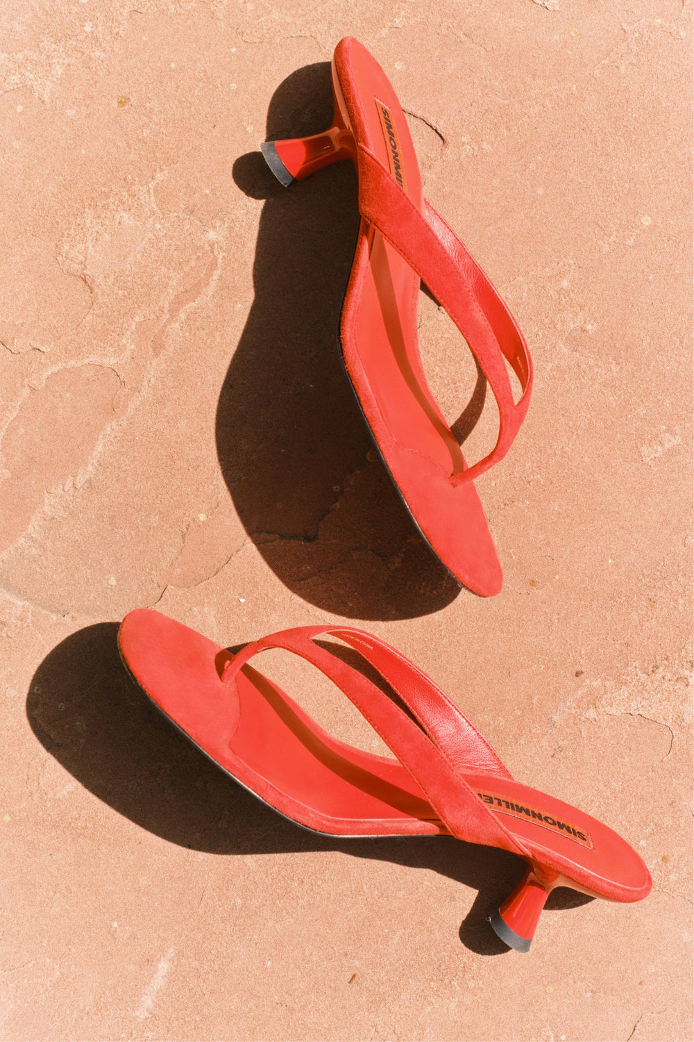 Suede Beep Thong - Lucky Red