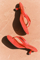 Suede Beep Thong - Lucky Red