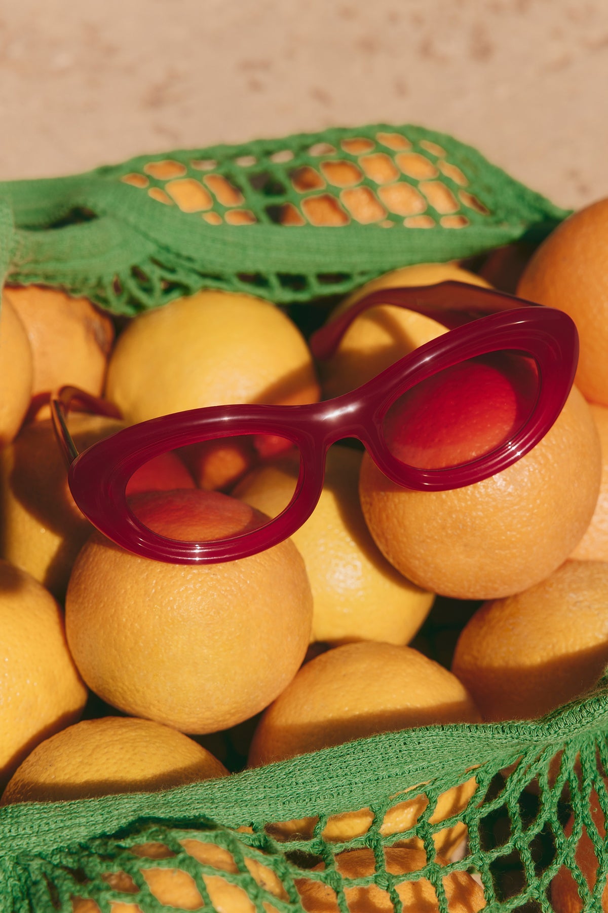 SM X DELARGE MIRAGE SUNGLASSES - MILKY RED