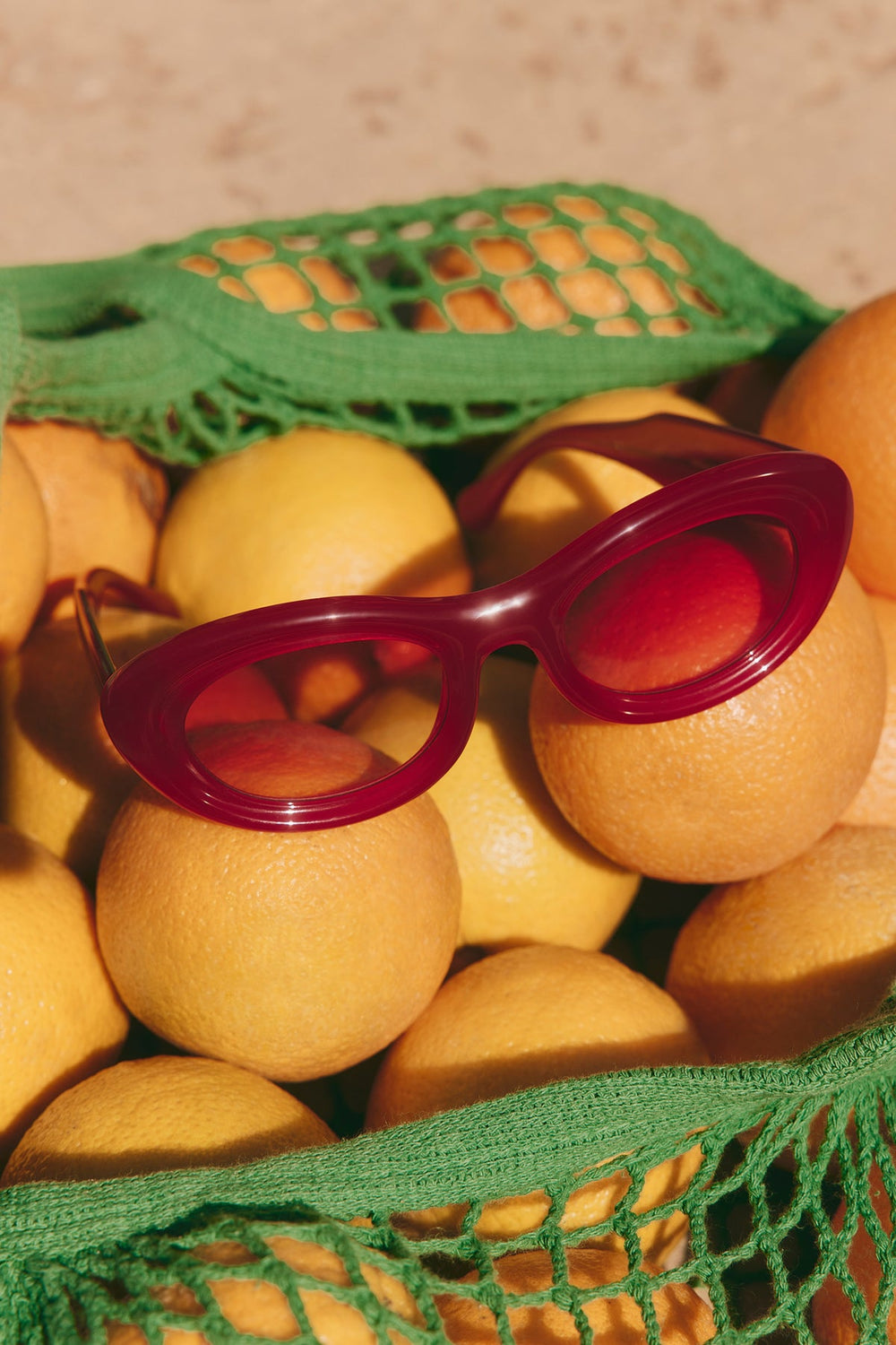 SM X DELARGE MIRAGE SUNGLASSES - MILKY RED