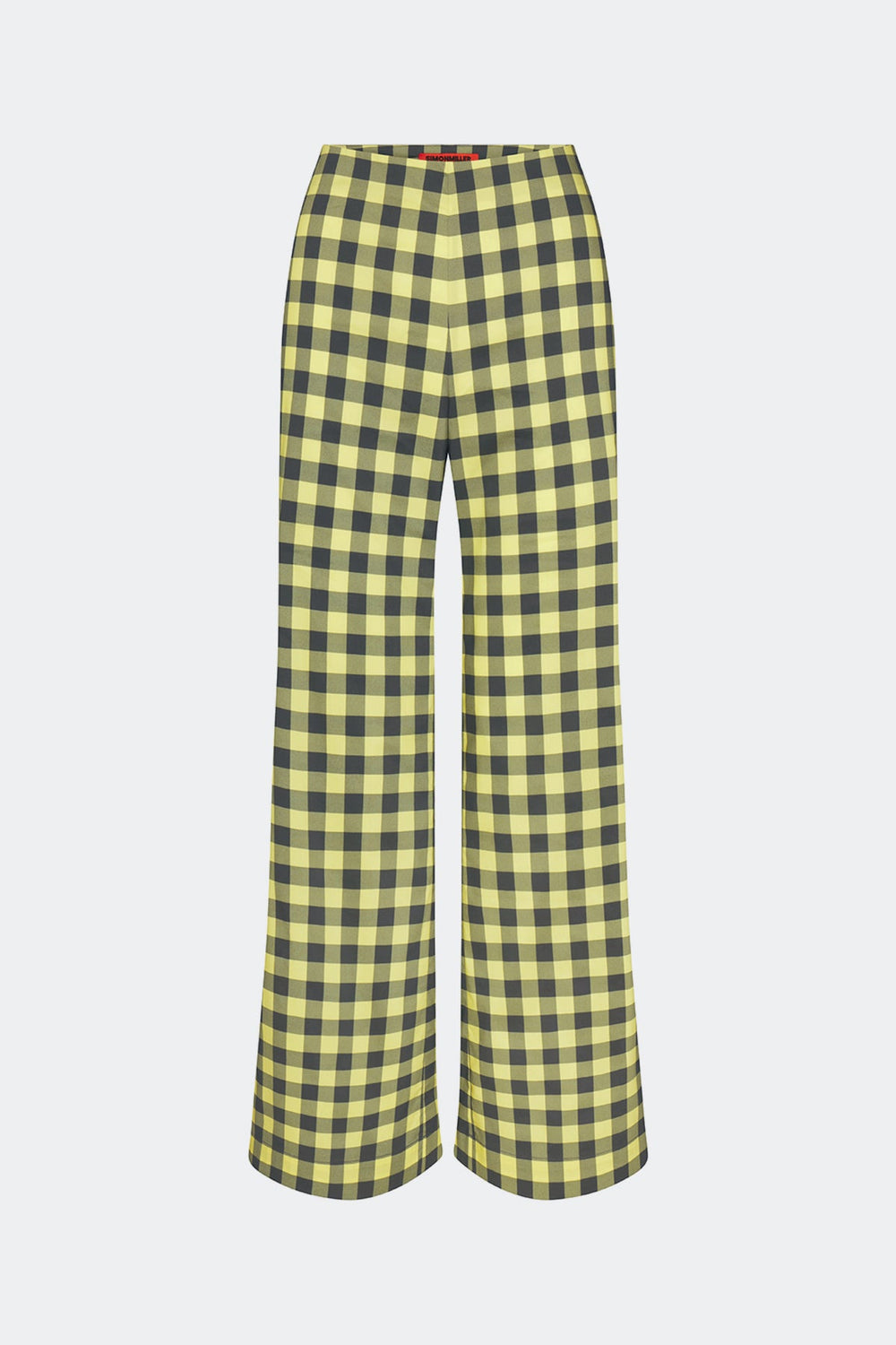 Pia Poplin Pant - Peridot/Ebony Gingham