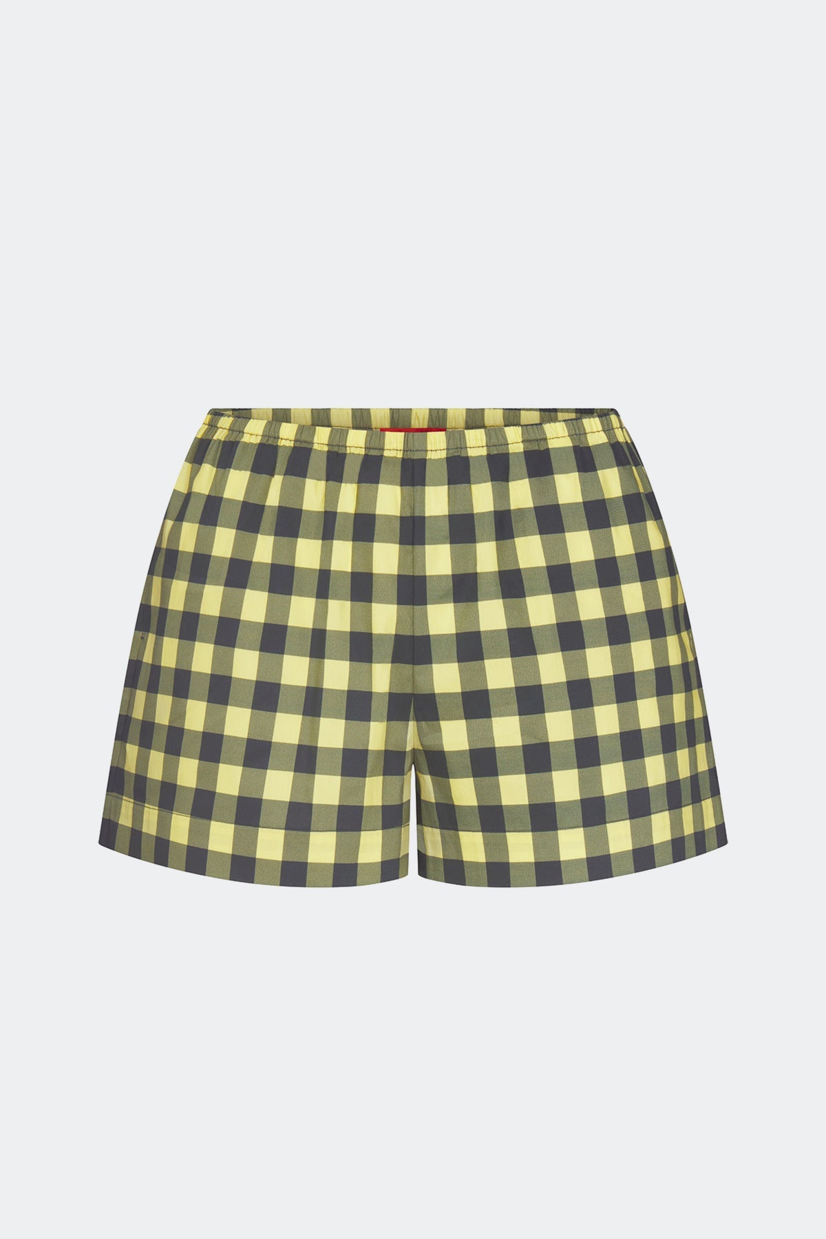 Syd Poplin Short - Peridot/Ebony Gingham