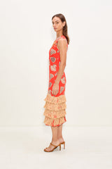 Jooni Linen Dress - Playful Sea Print