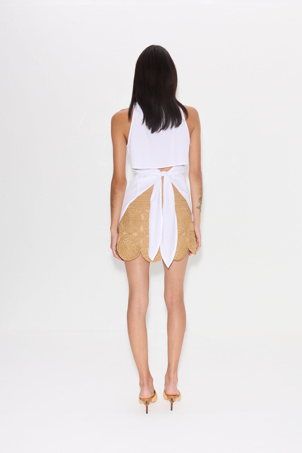 Beep Beep Mini Skirt - NATURAL