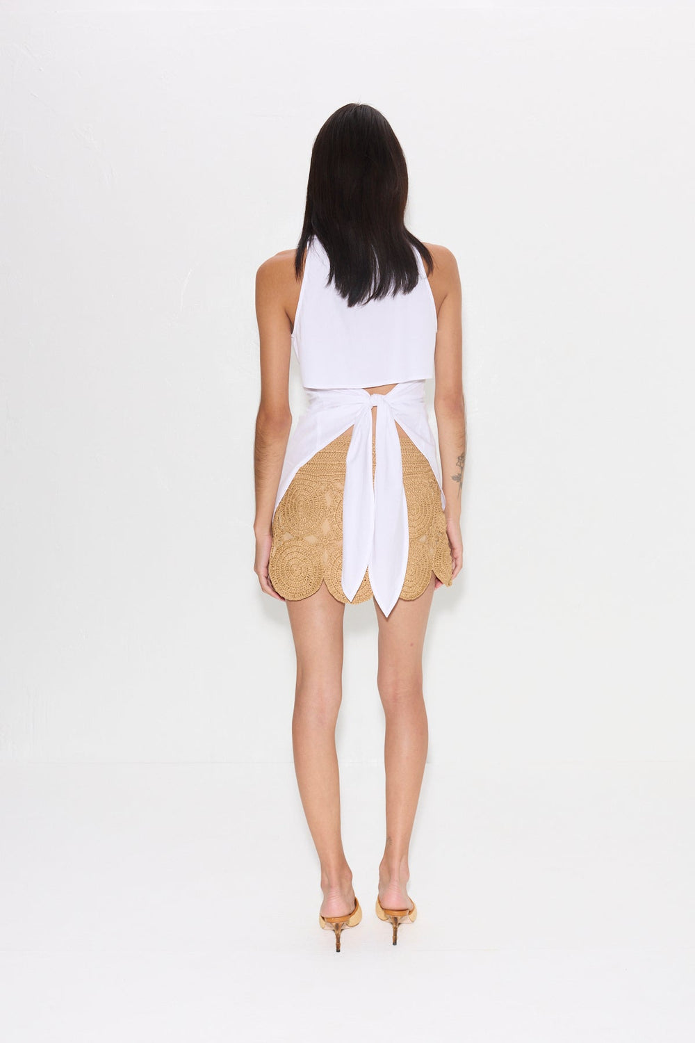 Beep Beep Mini Skirt - NATURAL