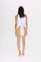 Beep Beep Mini Skirt - NATURAL