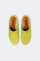 Riad Slipper - Moss Green/Natural