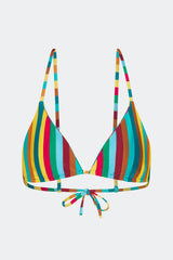 Bwai Bikini Top - Vibrant Multi Stripe