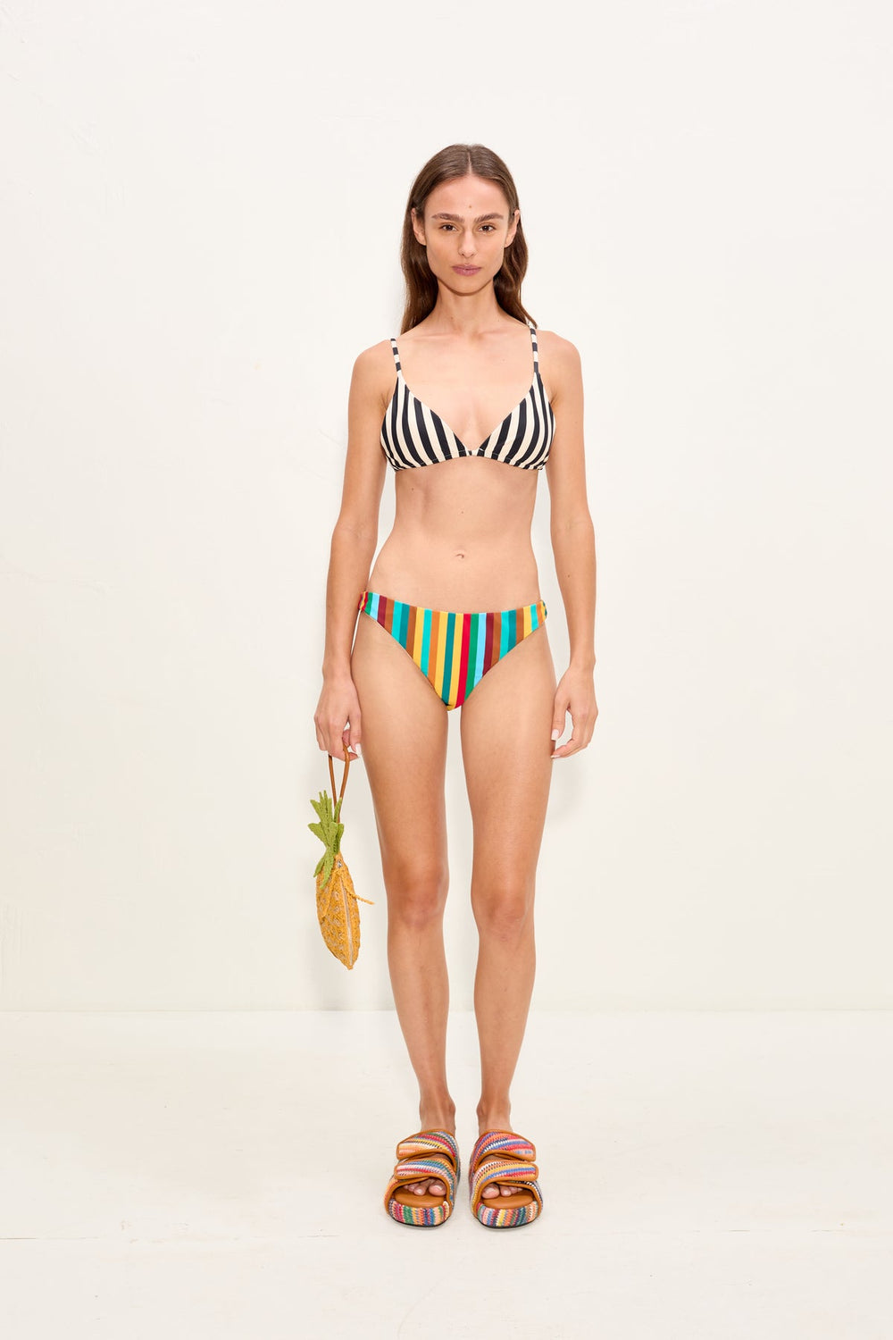 Bwai Bikini Bottom - Vibrant Multi Stripe
