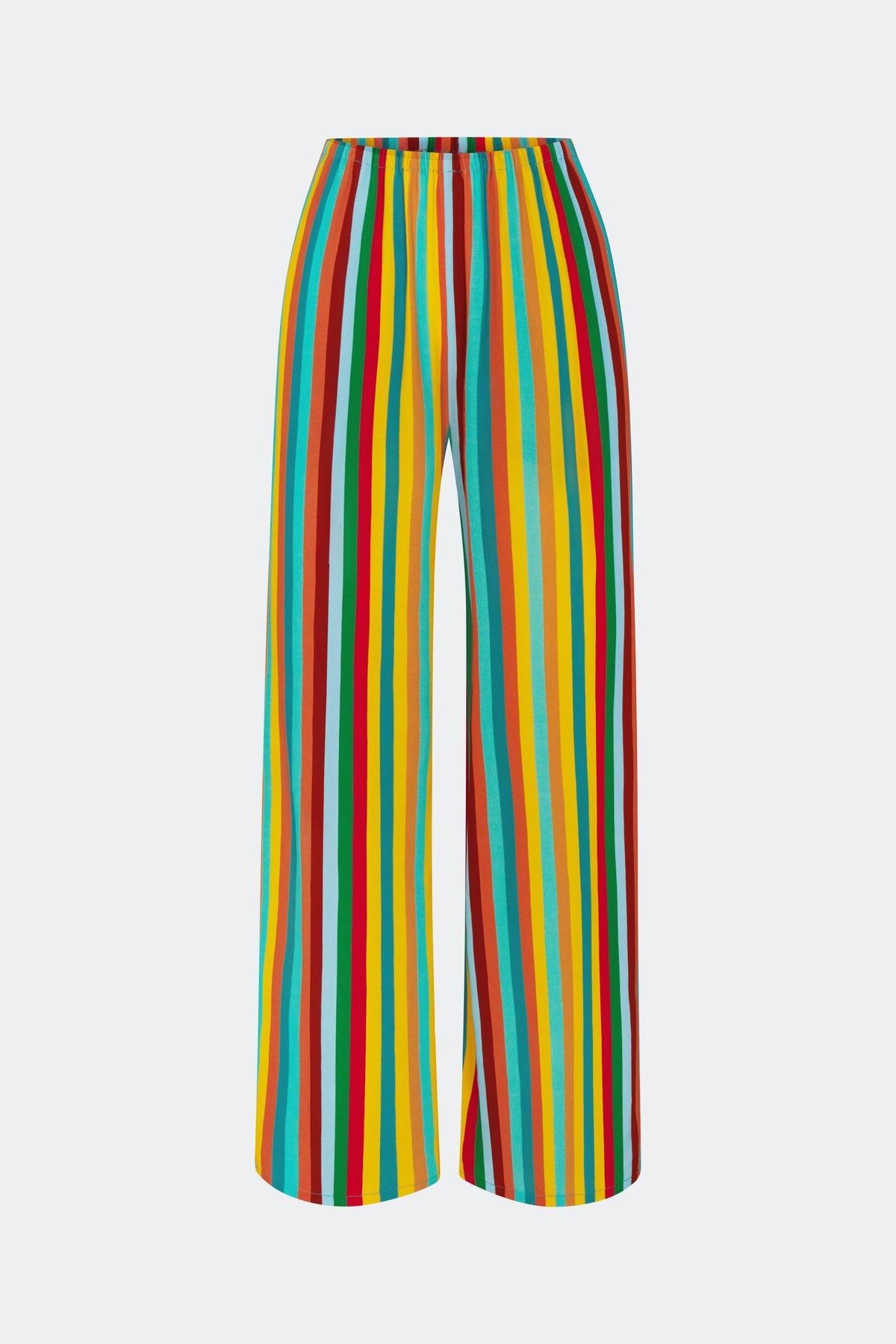 Nella Crepe Wide Leg Pant - Vibrant Multi Stripe