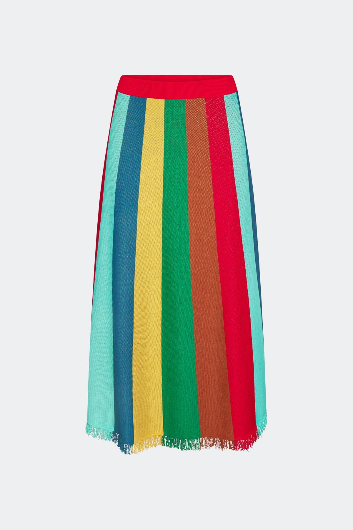 Alita Knit Skirt - Vibrant Multi Stripe