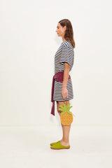 Lottie T-Shirt Dress - Navy Stripe Combo