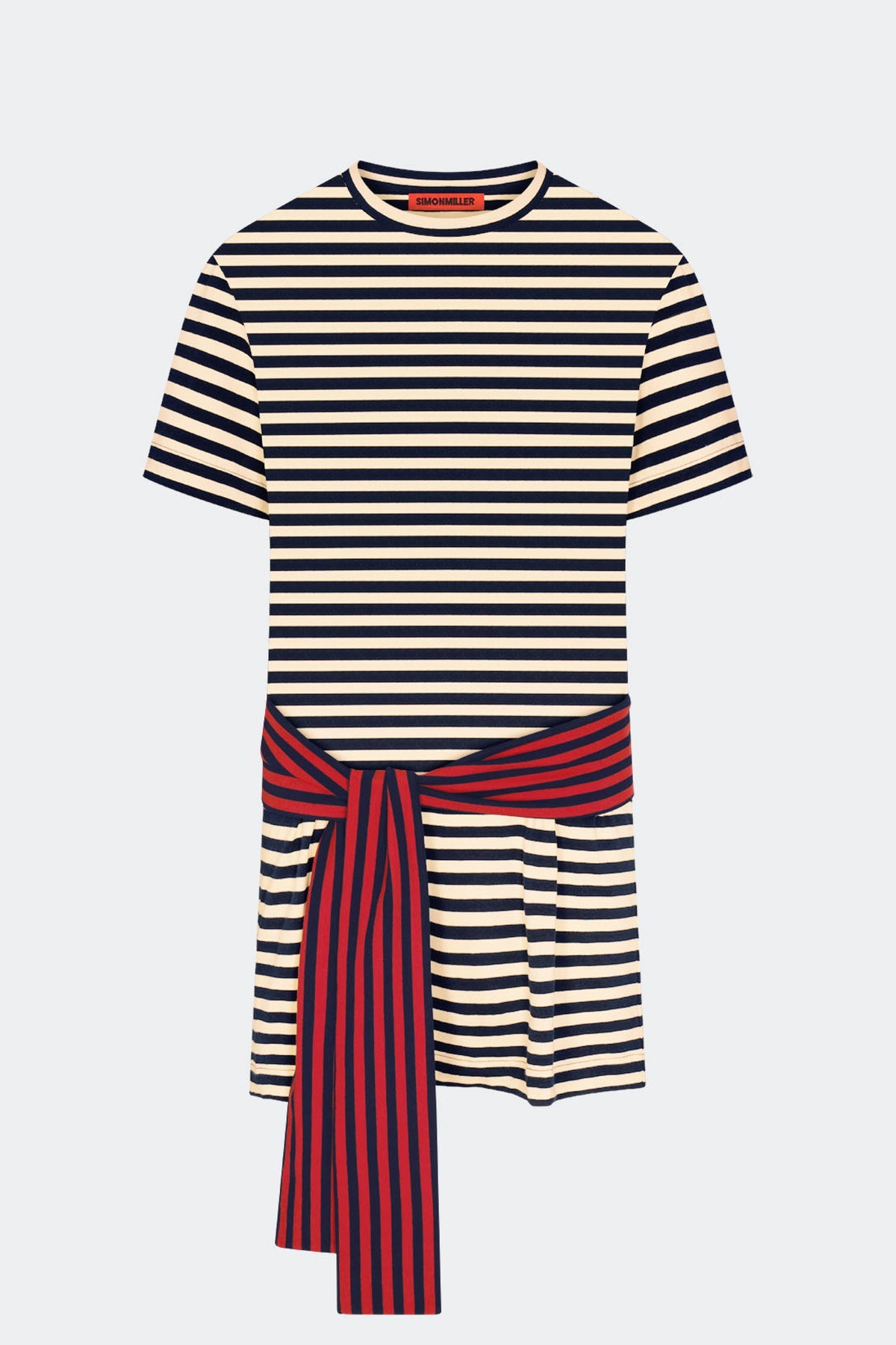 Lottie T-Shirt Dress - Navy Stripe Combo