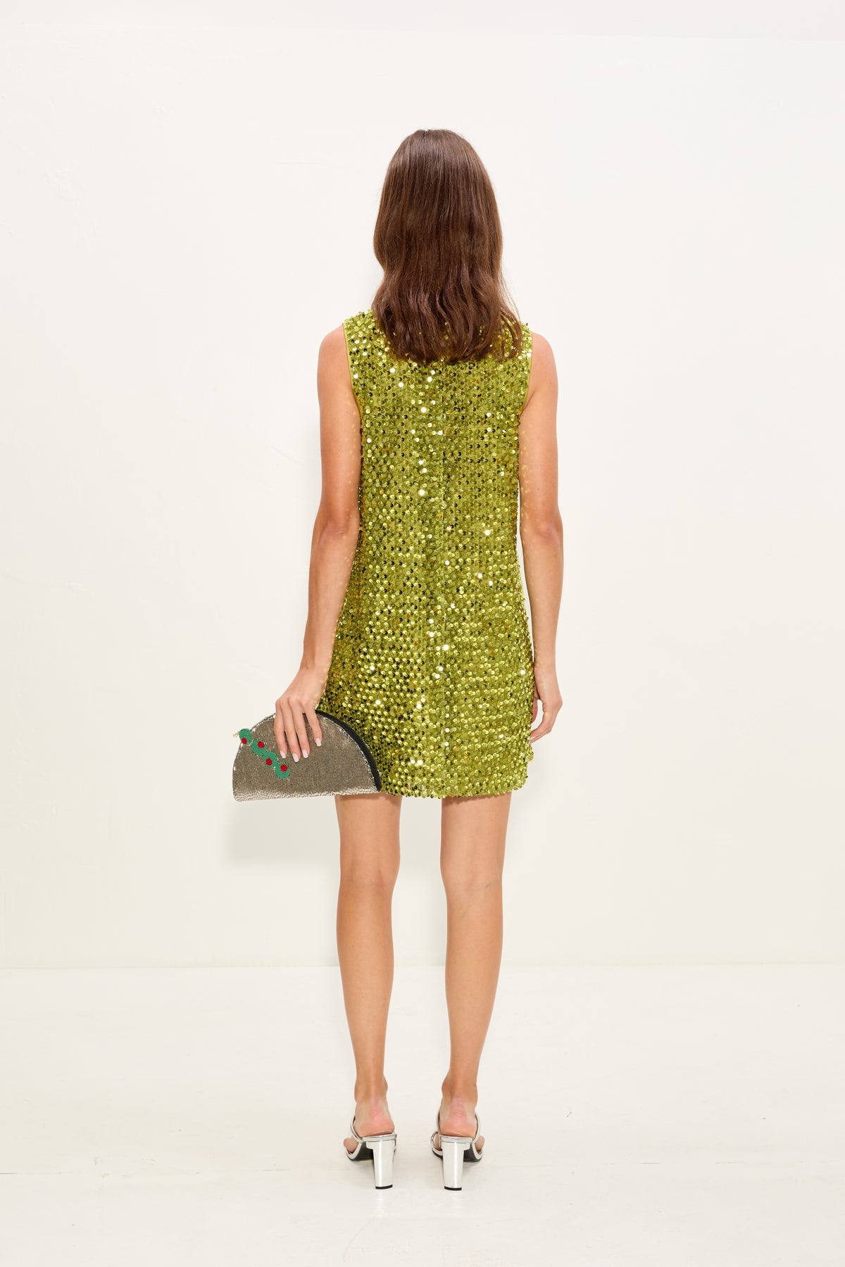 Fountain Sequin Dress - Metallic Pear