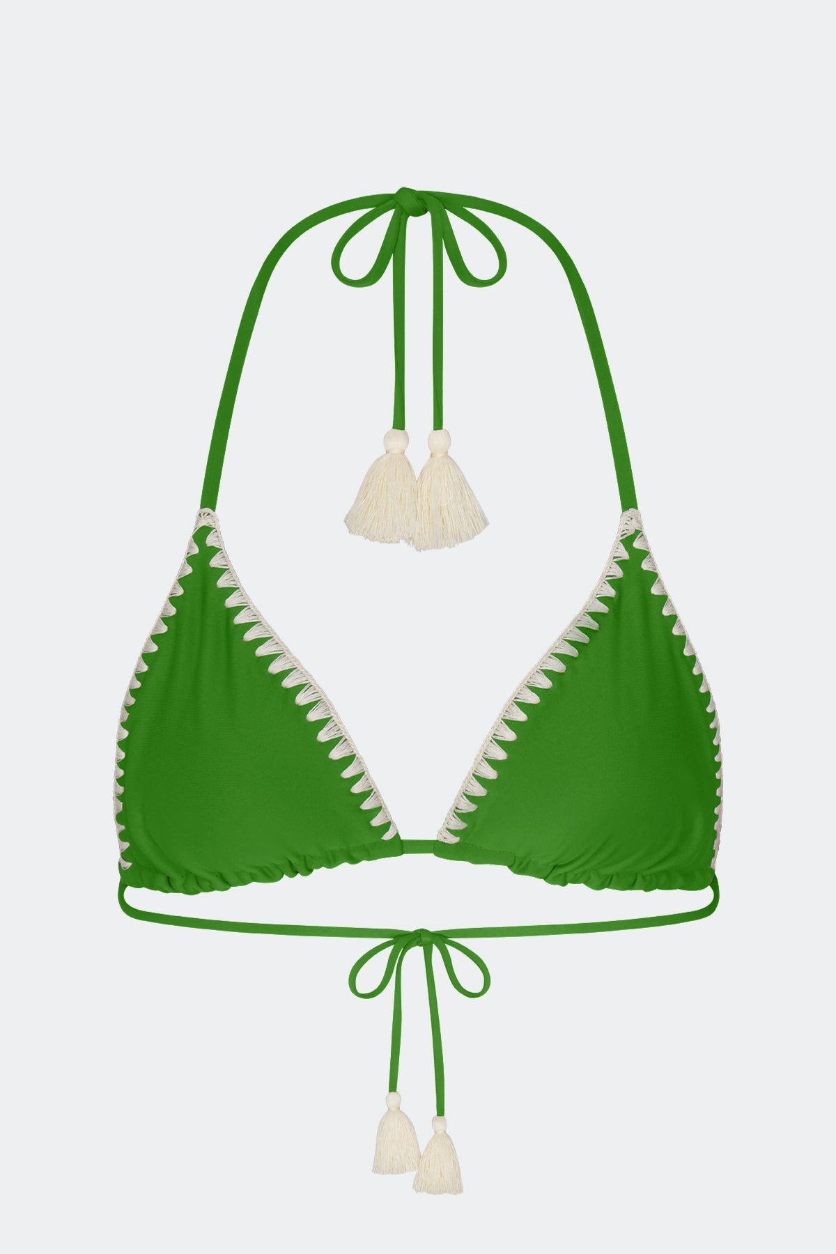 Bwai Embroidered Bikini Top - Grass Green