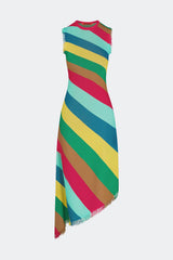 Elena Knit Dress - Vibrant Multi Stripe