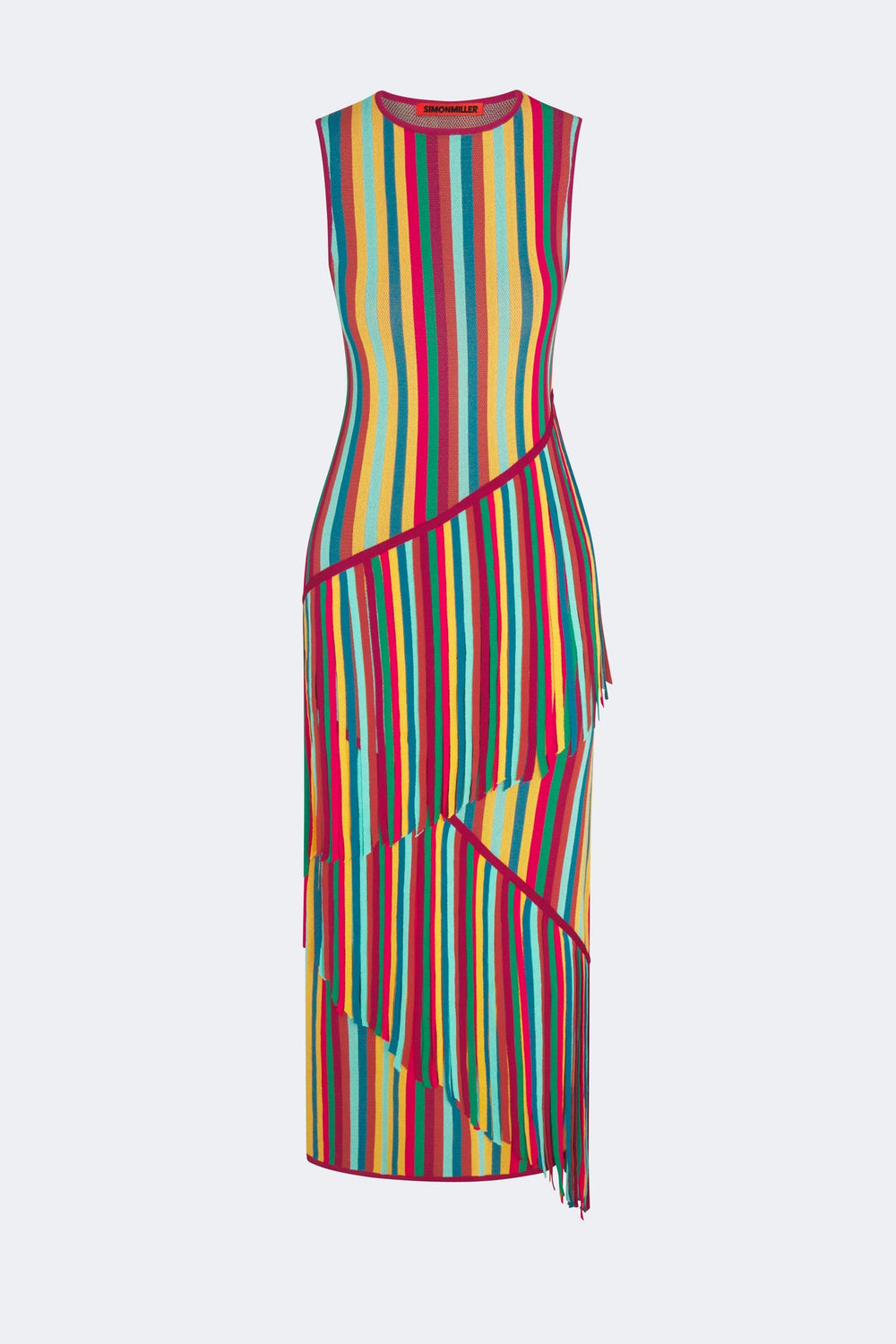 Spiral Knit Dress - Vibrant Multi Stripe