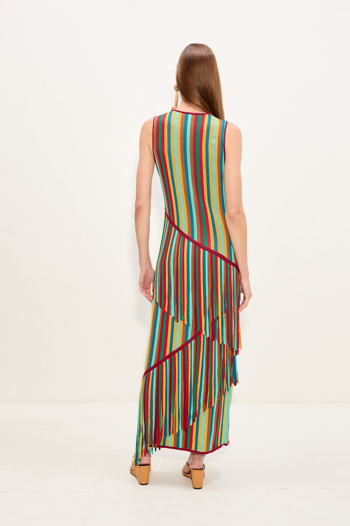 Spiral Knit Dress - Vibrant Multi Stripe
