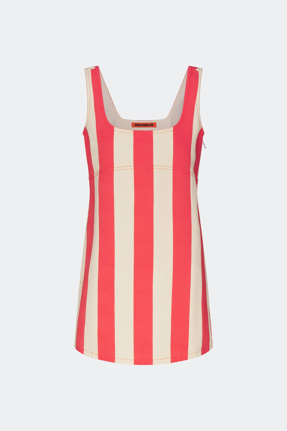 Sahara Striped Denim Dress - Venetian Red Stripe