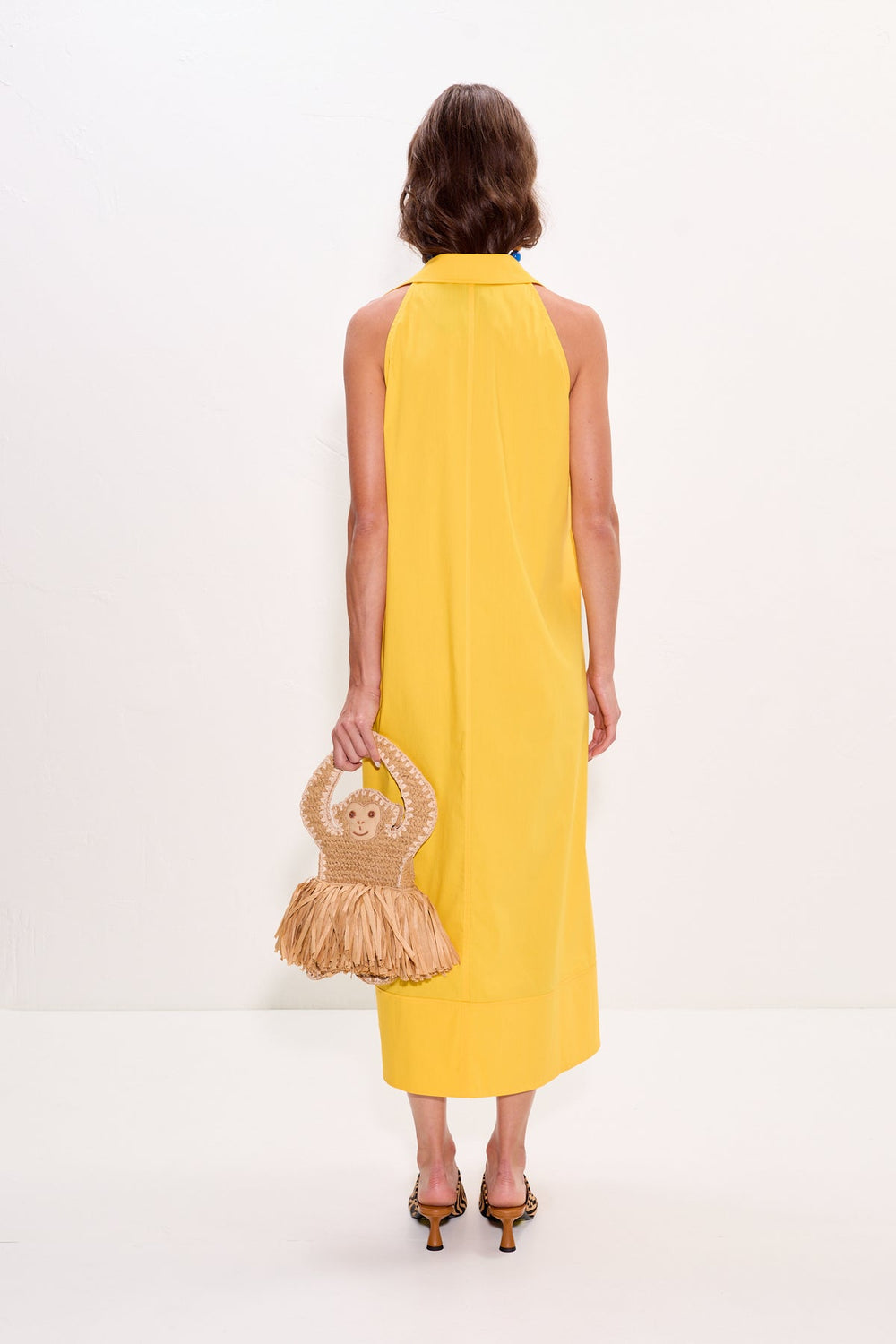Nava Poplin Midi Dress - Sungold