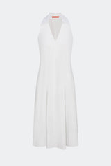 Nava Poplin Midi Dress - MACADAMIA