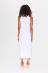 Nava Poplin Midi Dress - MACADAMIA