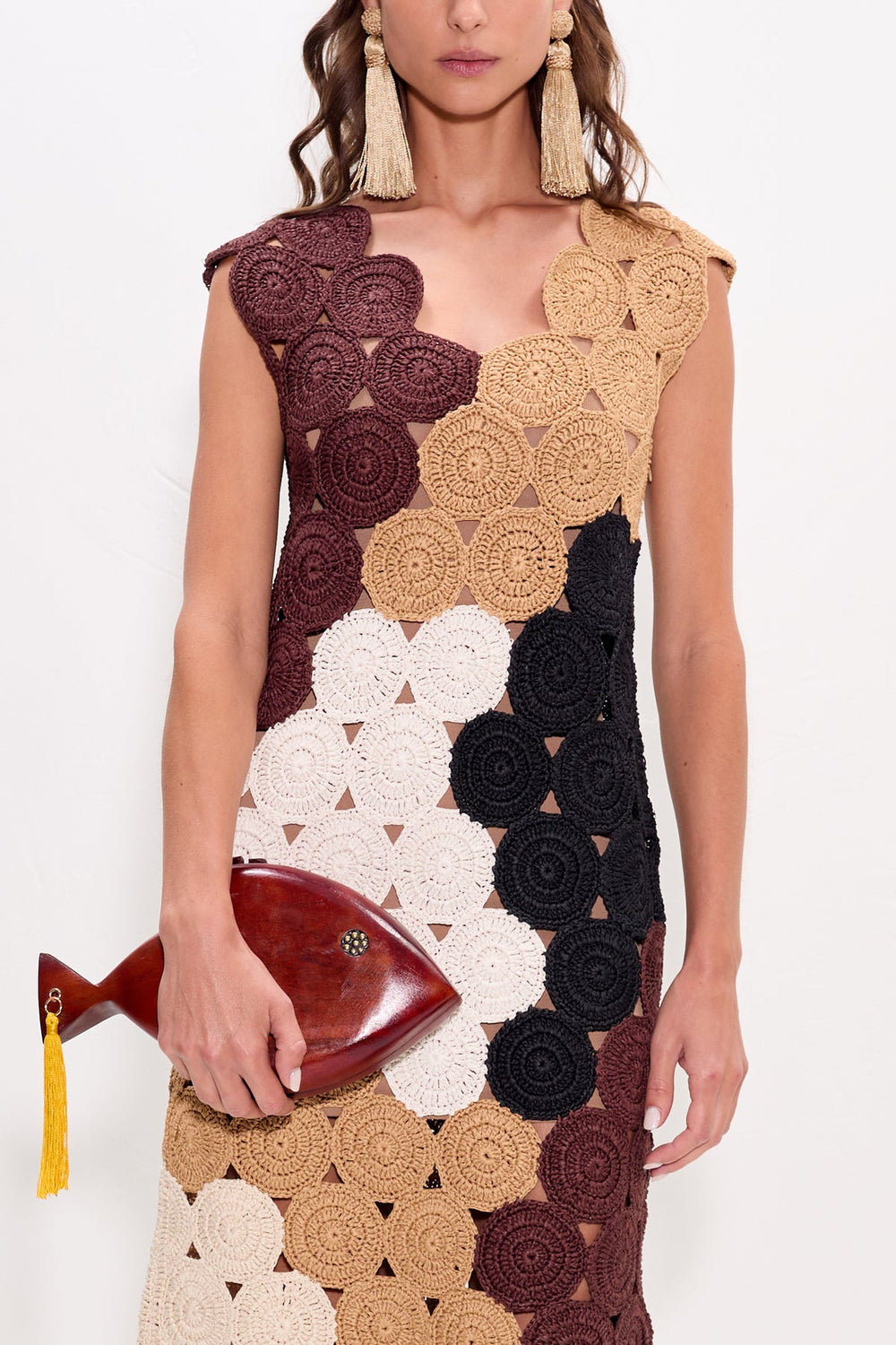 Muro Crochet Dress - Earth Tone Combo