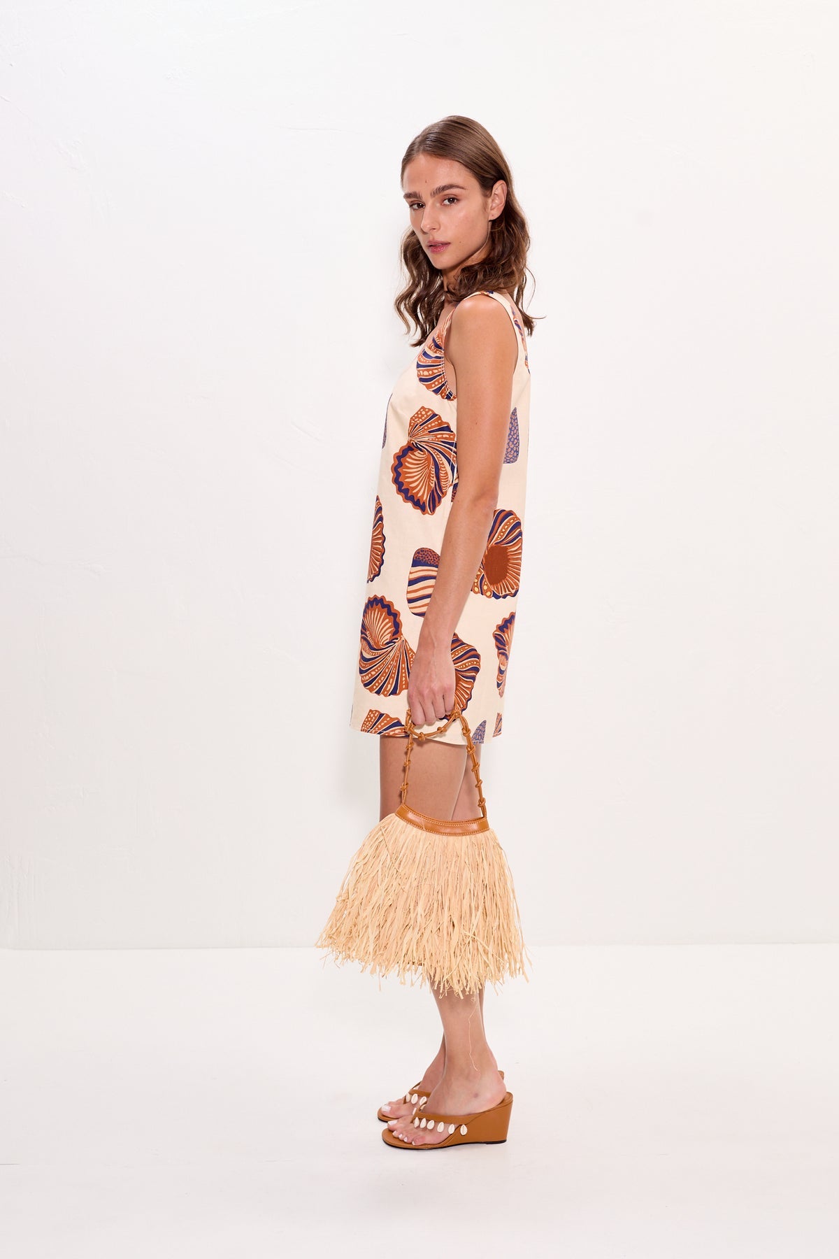 Sahara Linen Mini Dress - Natural Shell