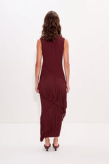 Spiral Knit Dress - Choco Brown