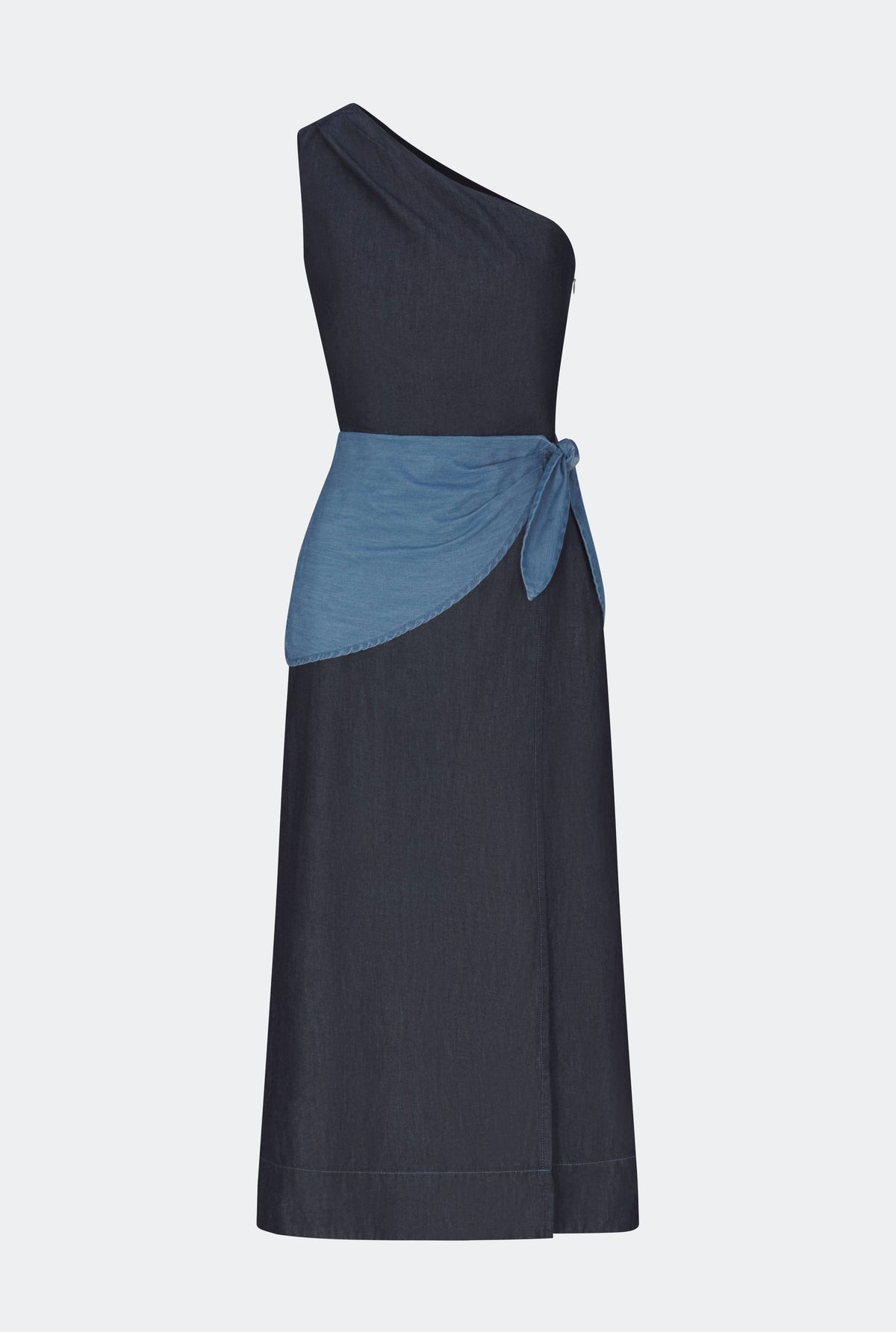 Belem Chambray Midi Dress - Indigo Combo