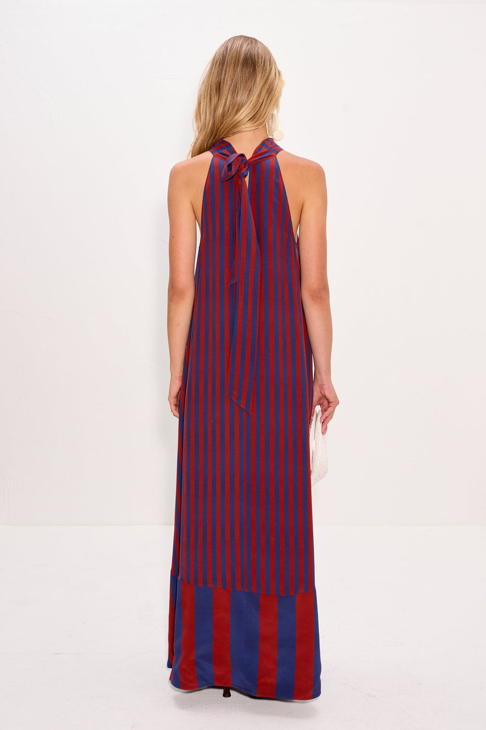 Mona Crepe Dress - Navy/Henna