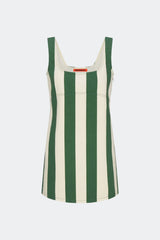 Sahara Striped Denim Dress - GUMMY GREEN/ECRU