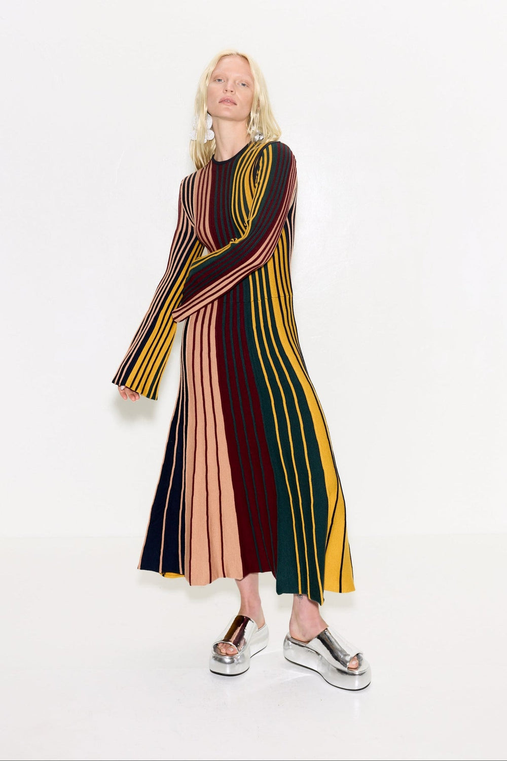 Celia Knit Dress - MULTI COLOR RIB