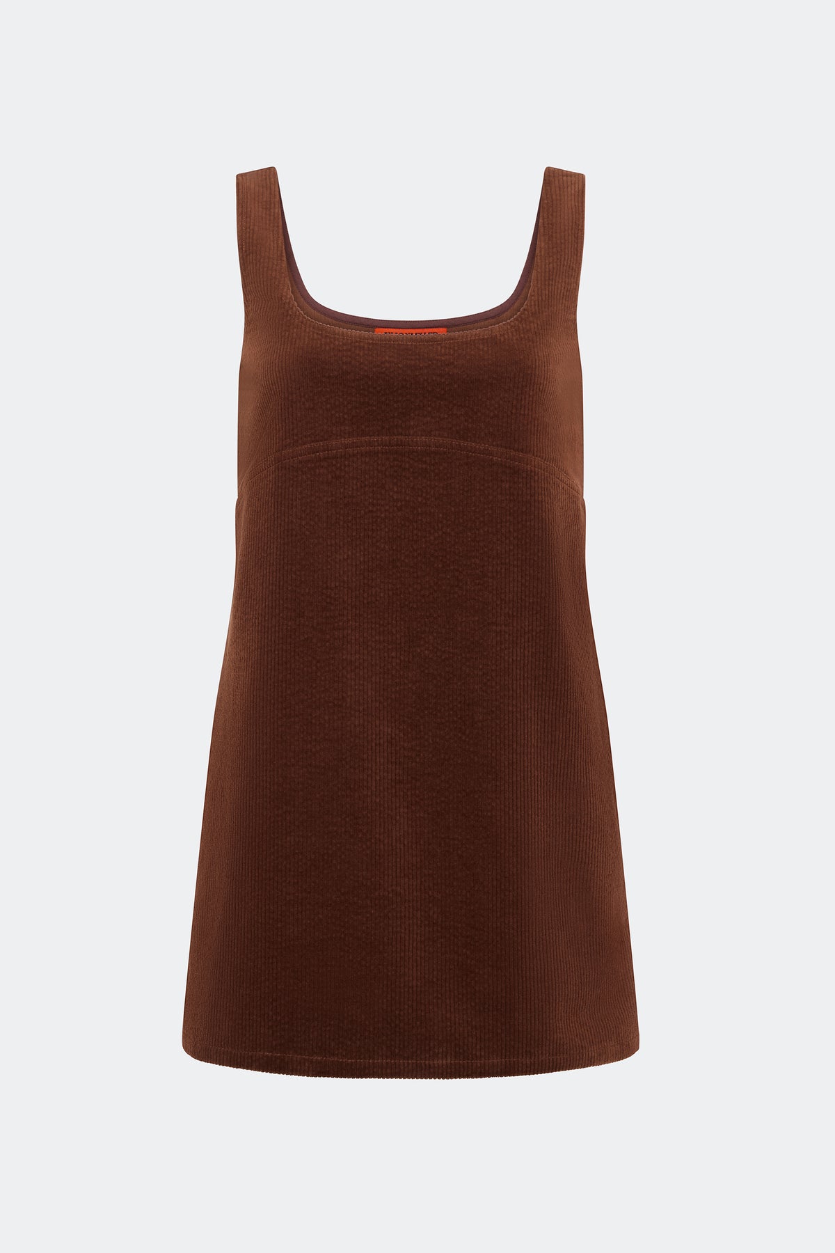 Sahara Corduroy Mini Dress - CHOCO BROWN