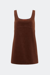 Sahara Corduroy Mini Dress - CHOCO BROWN