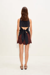 Loch Sleeveless Poplin Button Up - BLACK